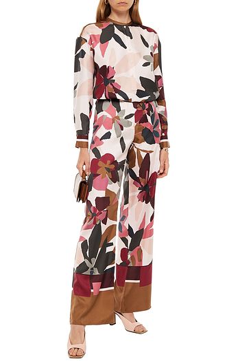 LORO PIANA Floral-print silk-twill tunic