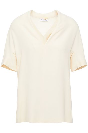 LORO PIANA Silk-crepe top