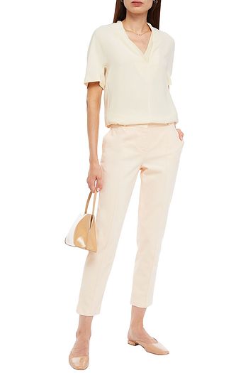 LORO PIANA Silk-crepe top