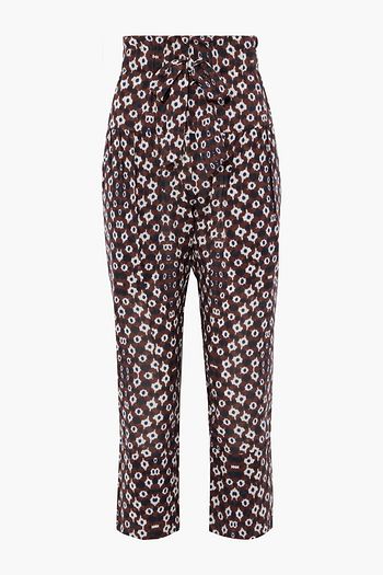 SEA Alha cropped tie-dyed cotton-voile tapered pants