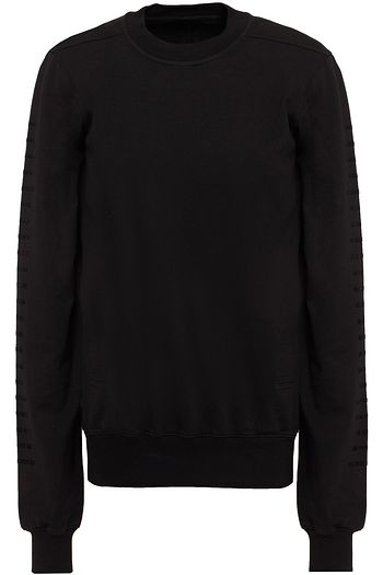 DRKSHDW BY RICK OWENS Flocked French cotton-terry sweatshirt