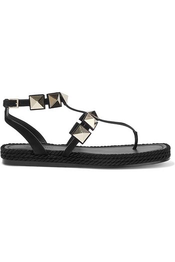 VALENTINO GARAVANI Roman Stud Sandalen aus Veloursleder