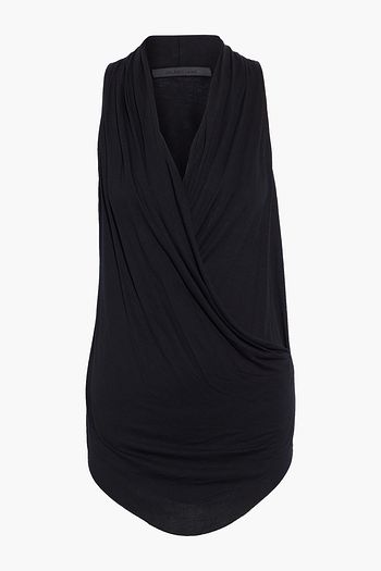 HELMUT LANG Wrap-effect stretch-jersey top