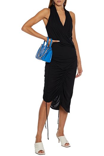 HELMUT LANG Wrap-effect stretch-jersey top