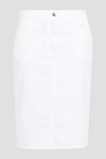 LOVE MOSCHINO Embellished denim pencil skirt