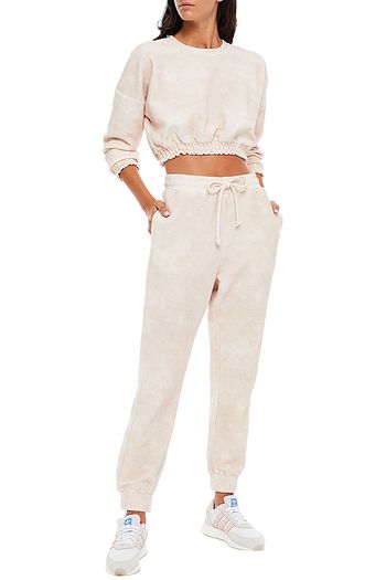 ONIA Faded French cotton-terry track pants