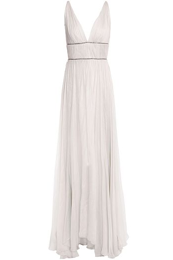 MARIA LUCIA HOHAN Sage embellished plissé silk-tulle gown