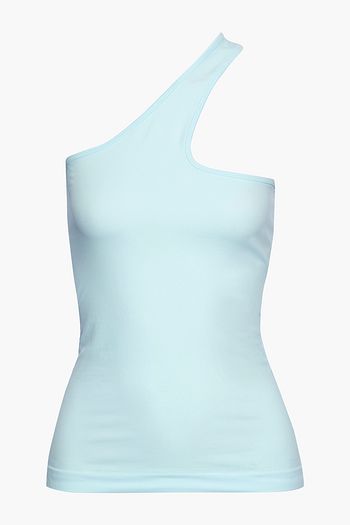 HELMUT LANG One-shoulder cutout stretch-jersey top