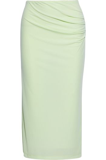 HELMUT LANG Ruched stretch-jersey midi skirt
