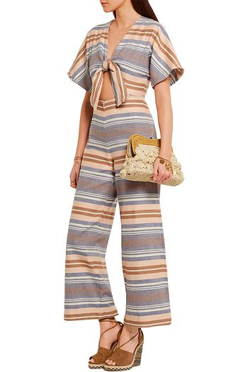 AQUAZZURA Palm Springs Espadrille-Wedges aus Veloursleder mit Cut-outs