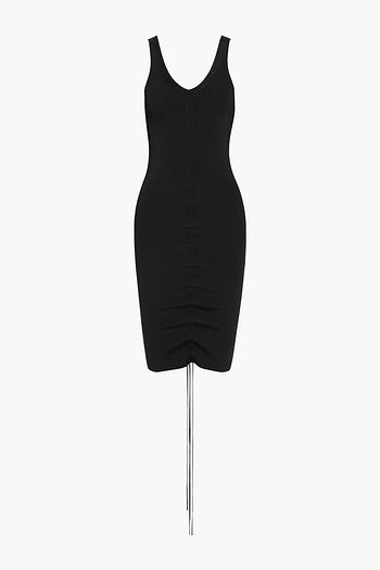 HELMUT LANG Lacing ribbed-knit dress