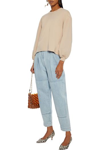 ALICE + OLIVIA Amirah cotton-blend fleece sweatshirt