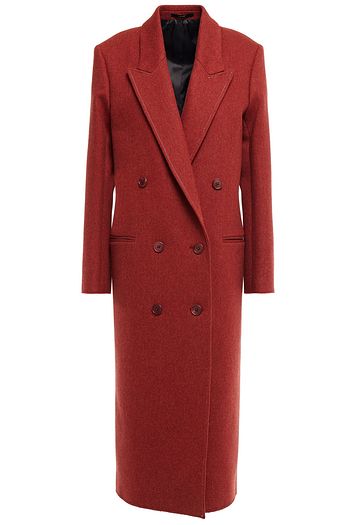 PAUL SMITH Doppelreihiger Mantel aus gebürstetem Filz aus einer Wollmischung