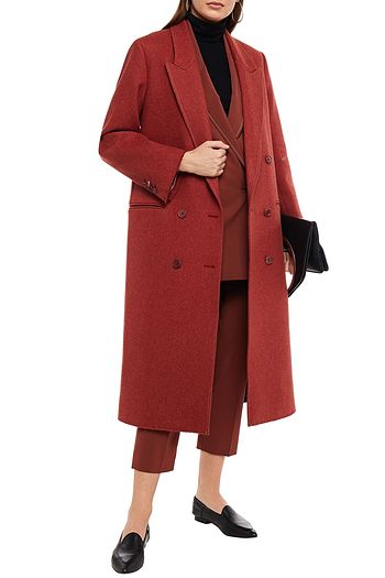 PAUL SMITH Doppelreihiger Mantel aus gebürstetem Filz aus einer Wollmischung