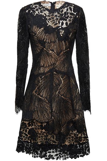 OSCAR DE LA RENTA Paneled lace dress