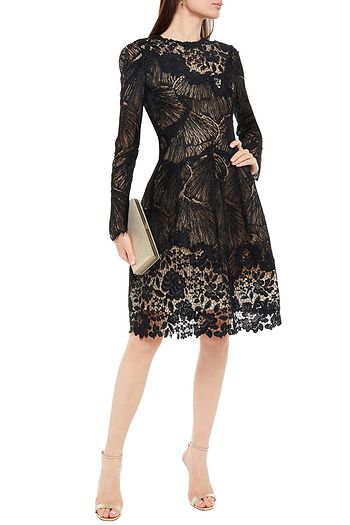 OSCAR DE LA RENTA Paneled lace dress
