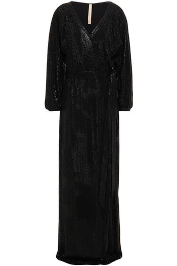 MARIA LUCIA HOHAN Sabrina sequined silk-blend crepe de chine wrap gown