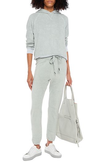 STATESIDE Supima cotton and Micro Modal-blend fleece track pants