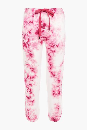 STATESIDE Tie-dyed Micro Modal-blend fleece track pants