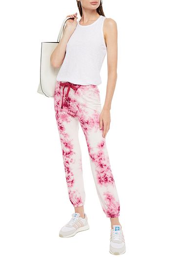 STATESIDE Tie-dyed Micro Modal-blend fleece track pants