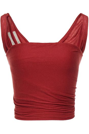 RICK OWENS Layered cotton-jersey top