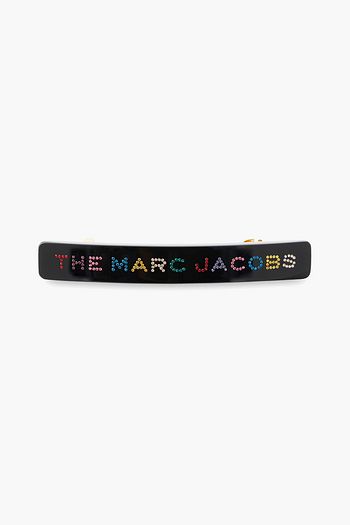 THE MARC JACOBS Goldfarbene Haarspange mit Harz und Kristallverzierung