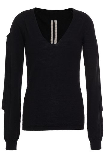 RICK OWENS Pleated wools sweater