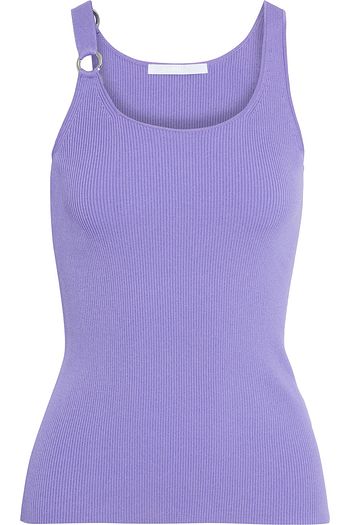 HELMUT LANG Ring-embellished ribbed-knit tank