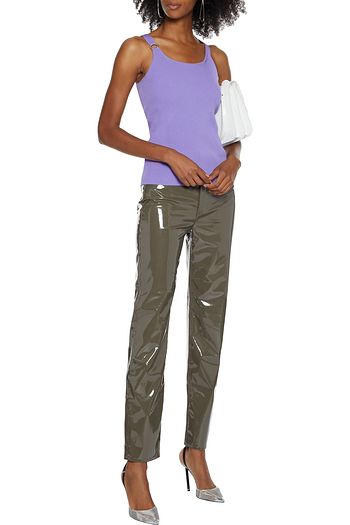 HELMUT LANG Ring-embellished ribbed-knit tank