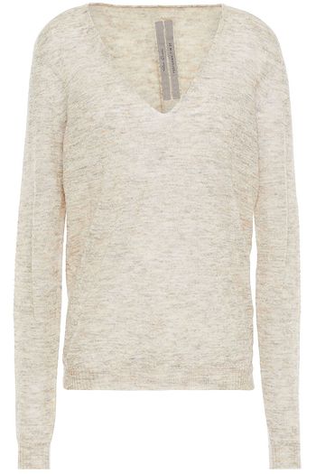 RICK OWENS Mélange brushed knitted sweater