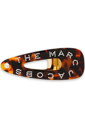 THE MARC JACOBS Haarspange aus Harz mit Schildplattprint und Kristallen