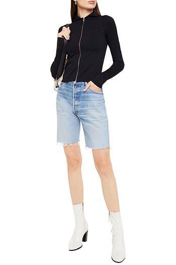 RICK OWENS Stretch-knit hoodie