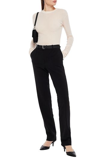 BITE STUDIOS Zip-detailed wool-blend straight-leg pants