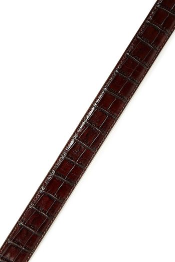 BOUGUESSA Diana croc-effect leather belt