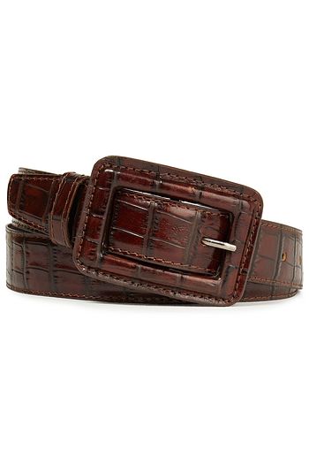 BOUGUESSA Diana croc-effect leather belt
