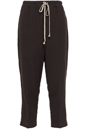 RICK OWENS Astaires cropped wool-blend crepe track pants