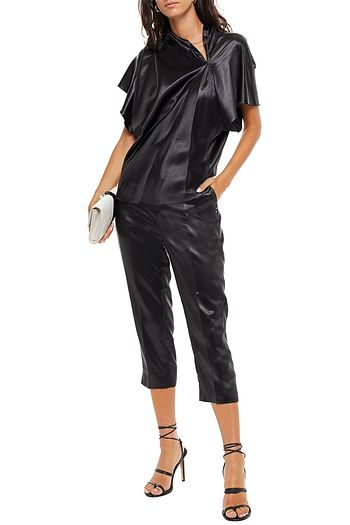 RICK OWENS Astaires cropped satin tapered pants