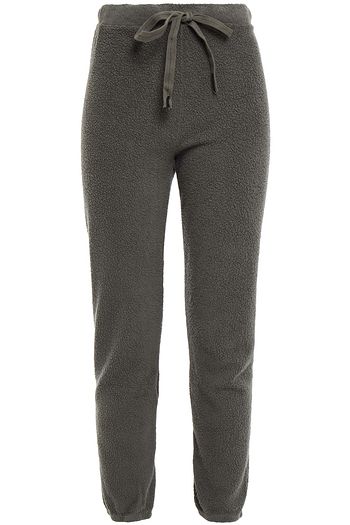STATESIDE Cropped modal and cotton-blend fleece track pants