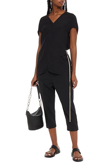 RICK OWENS Island gathered crepe top