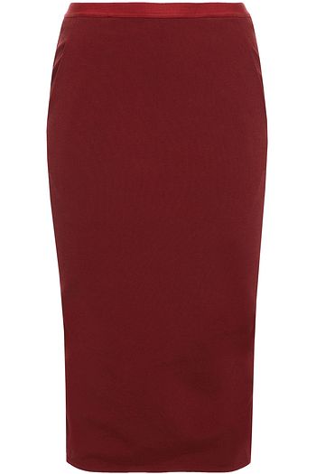 RICK OWENS Pillar cotton-blend crepe midi skirt