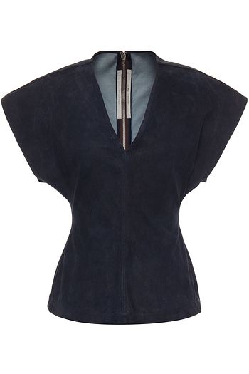 RICK OWENS Textured-leather top