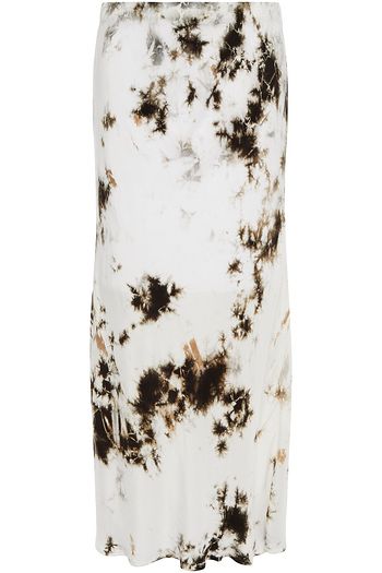 STATESIDE Tie-dyed washed-cupro midi skirt