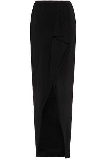 RICK OWENS Grace draped cady maxi skirt