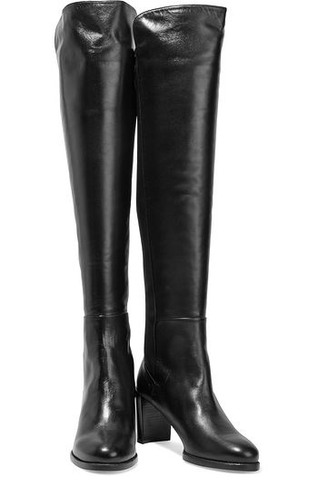STUART WEITZMAN Lowjack leather and neoprene over-the-knee boots
