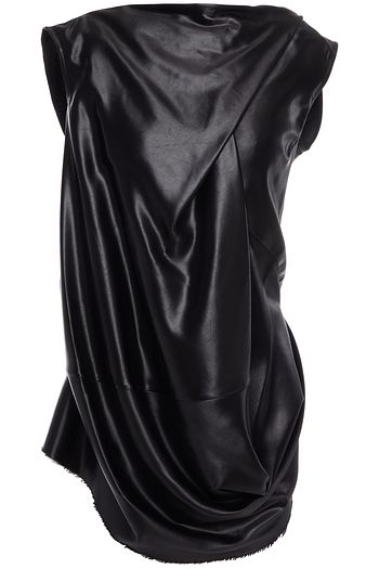 RICK OWENS Tie-back draped satin top