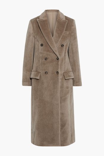 BRUNELLO CUCINELLI Double-breasted alpaca and wool-blend coat