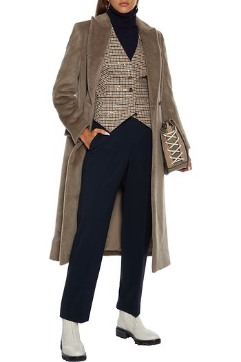 BRUNELLO CUCINELLI Double-breasted alpaca and wool-blend coat