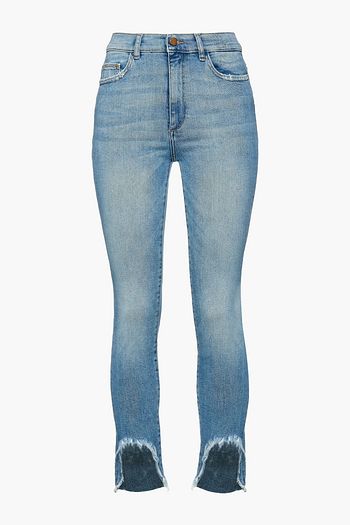 DL1961 Distressed high-rise skinny jeans