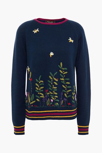 LORO PIANA Embroidered cashmere sweater