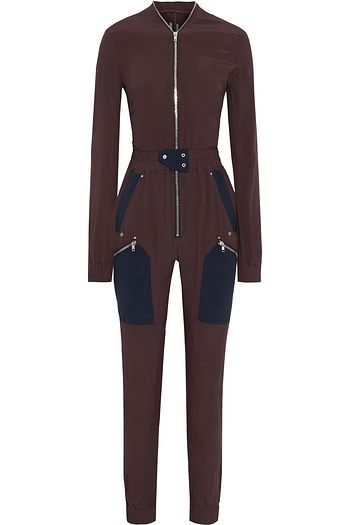 RICK OWENS Performa Bodybag two-tone crepe jumpsuit